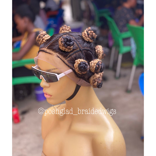 Bantu Knot Wig - Ombre Color - Adanna