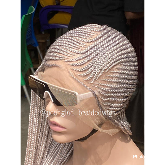Cornrow Braid Wig - Black Chyna
