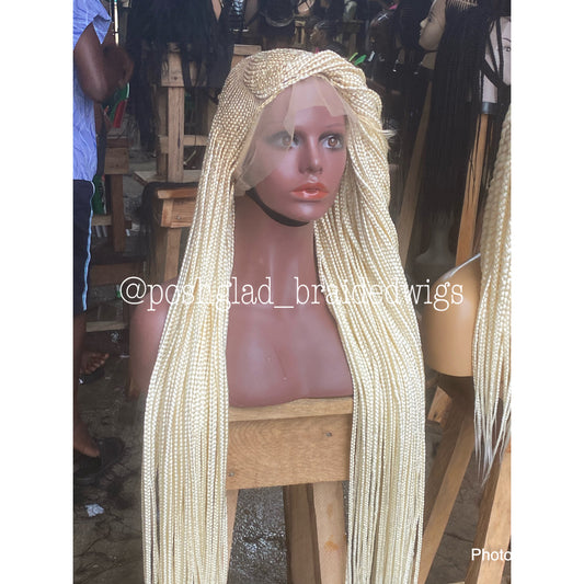 Cornrow Braid Wig - Color 613 Bonde - Bobrisky Inspired