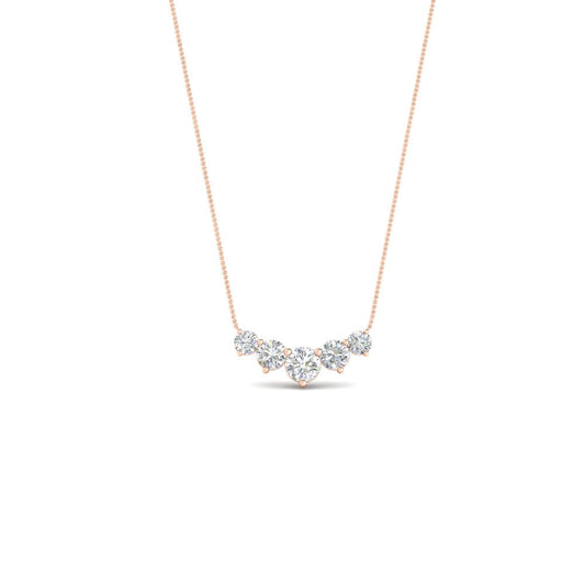0.75 Carat Graduating Round Diamond Pendant