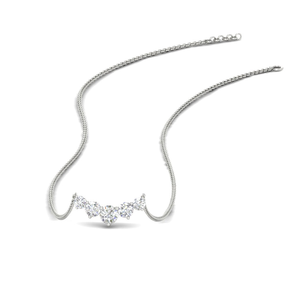 0.75 Carat Graduating Round Diamond Pendant