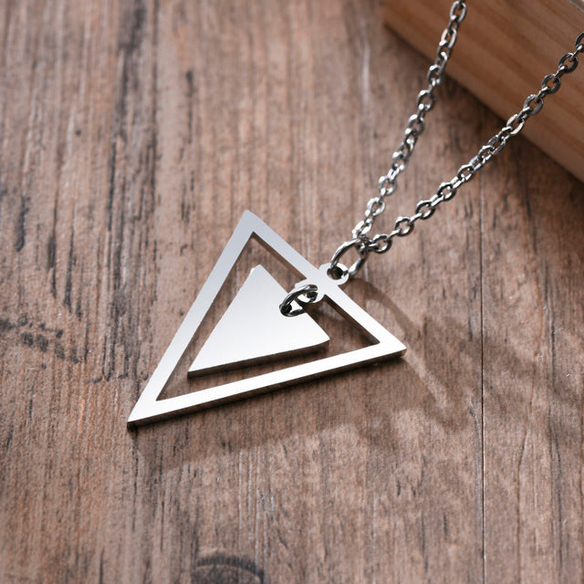 Geometric Trangle Men's Necklace