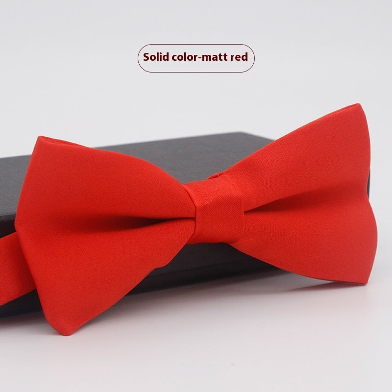 Men's Solid Color Bow Tie