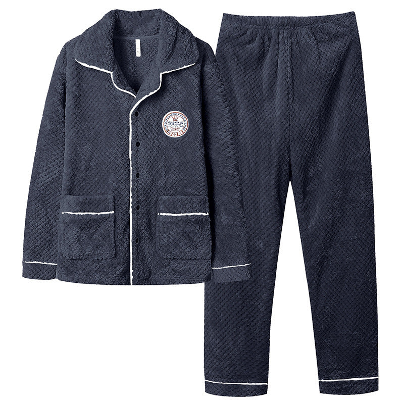 Men's Long Sleeve Cardigan Pajamas