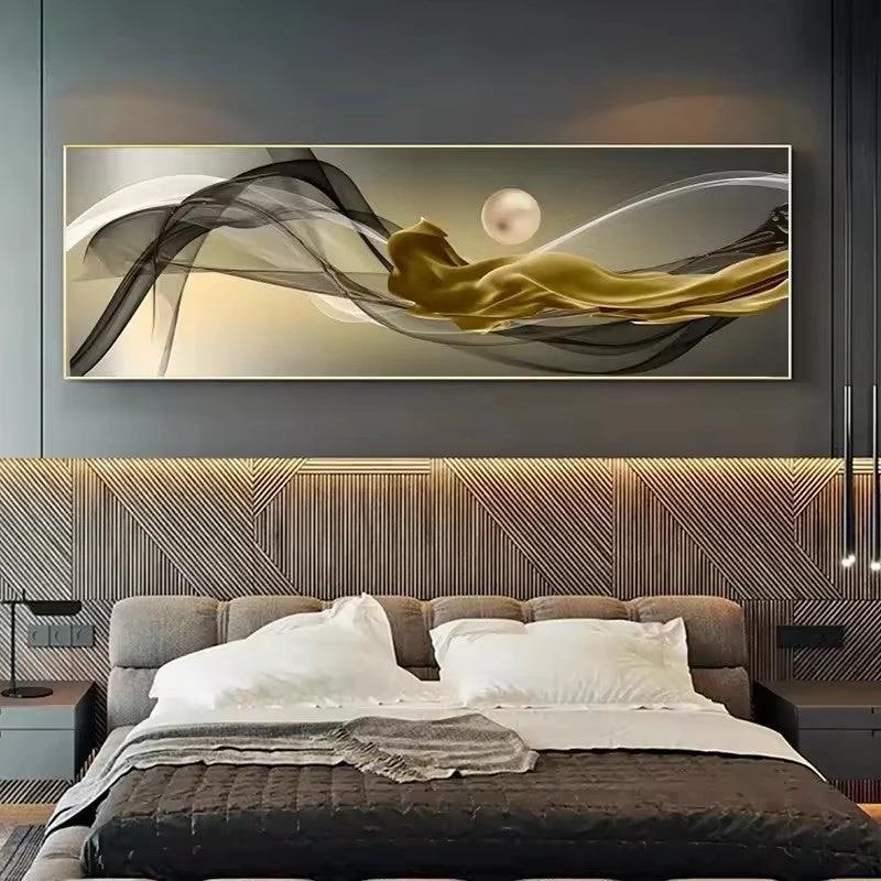 Single City Night Scene Canvas Painting by GJG Denim