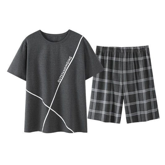 Men's Cotton Short Sleeve Pajama Set