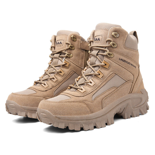 Men's Combat High-top Outdoor Training Combat Hiking Desert Warm Snow Boots
