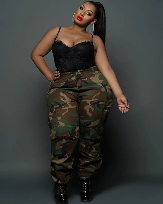 Street Leisure cargo camouflage Plus Size Pants