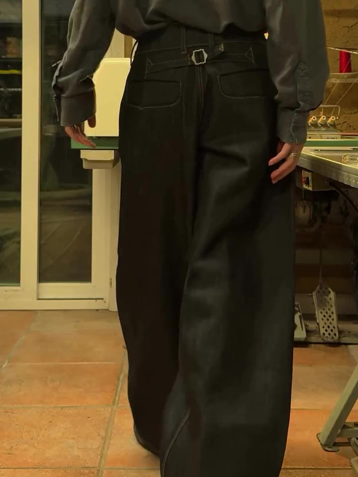 Men's Classic Pocket Denim Wide-Leg Jeans