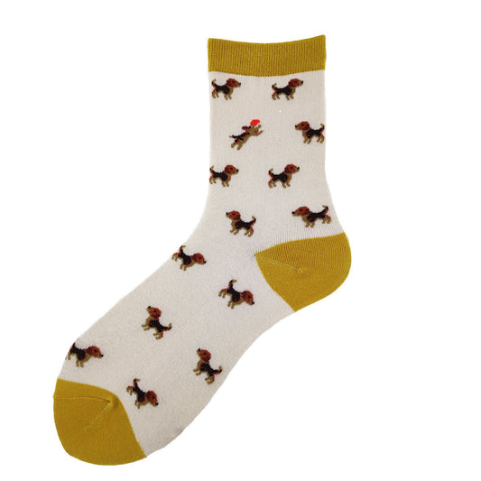 Men's Cotton Creativity Dog Series Cartoon Socks