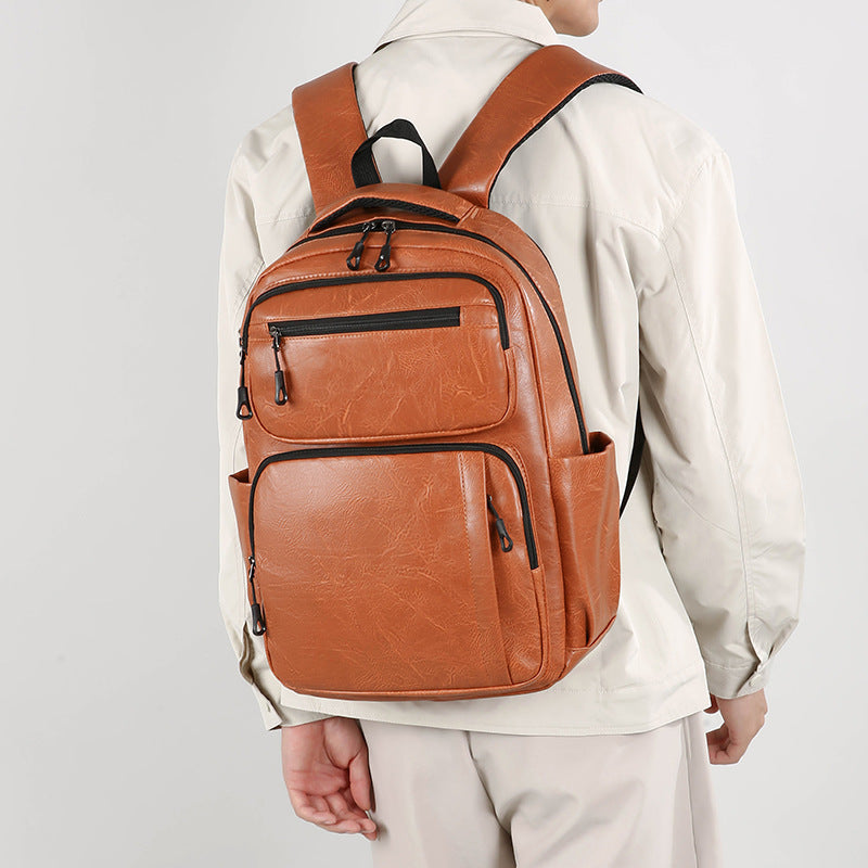 Large Capacity Men's Simple Business Commute Multi-space Backpack