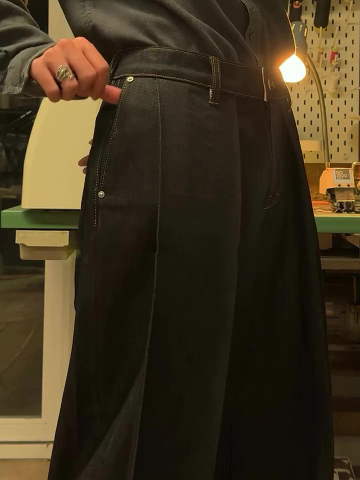 Men's Classic Pocket Denim Wide-Leg Jeans