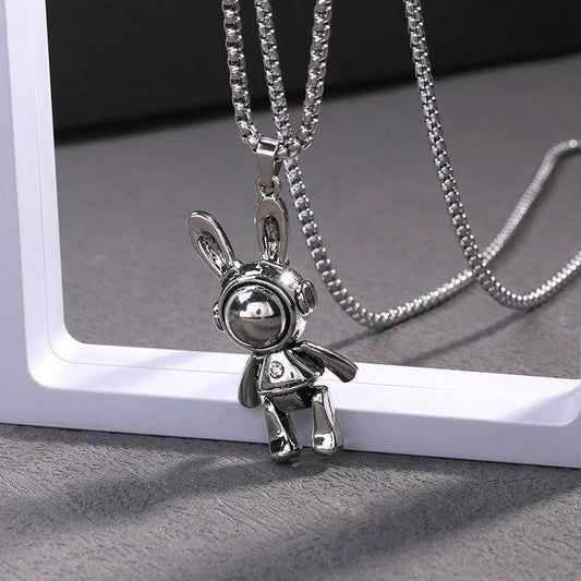 Men's Creative Movable Mechanical Rabbit Necklace by GJG Denim