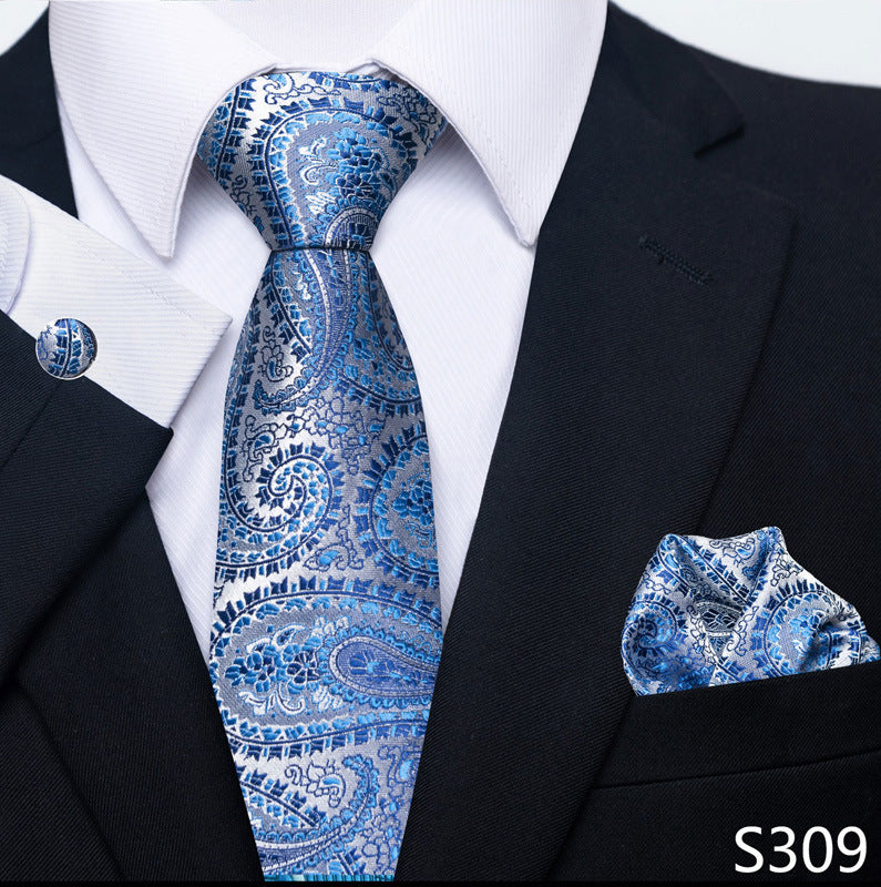 Men's Creative All-match Business Formal Wear Tie Scarf Cufflink Set