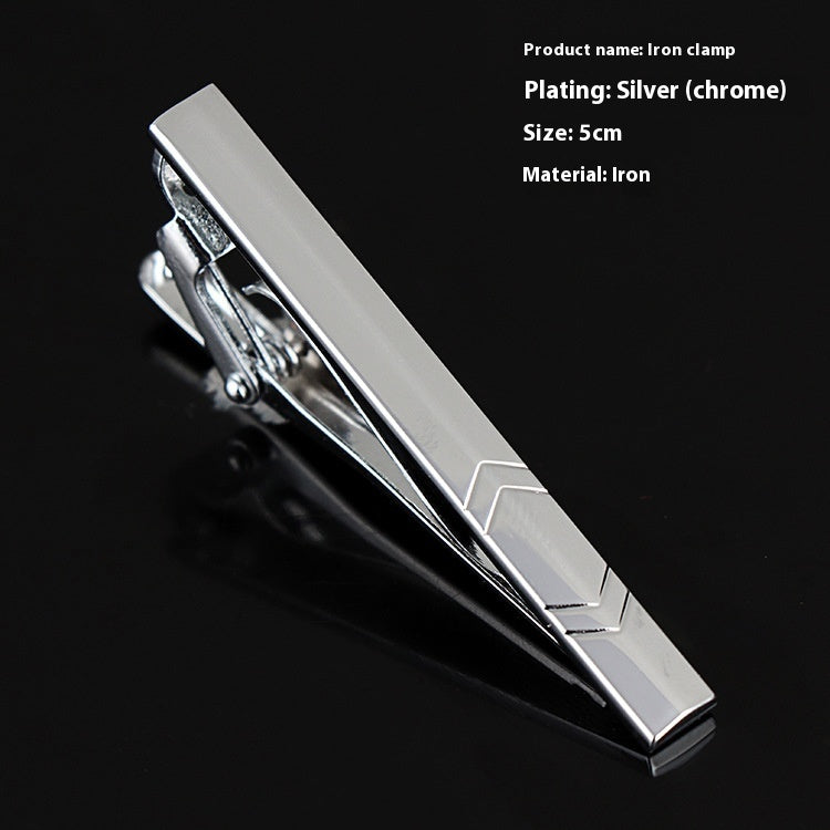 Men's Business Silver Simple Fashion Short Tie Clip