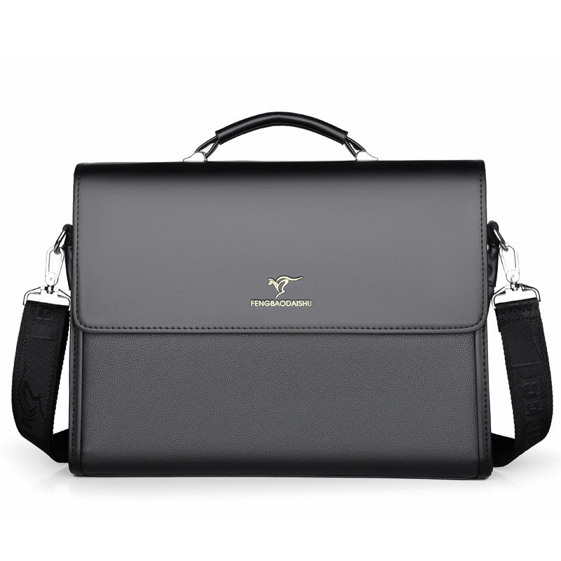 Men's Horizontal Leather Briefcase