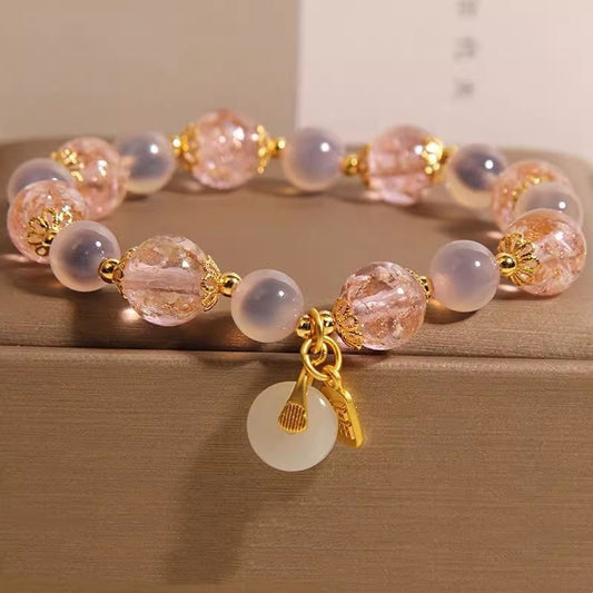 Natural Heart Agate Bracelet For Women