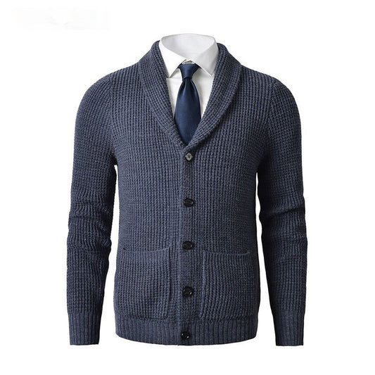 Men's Business Casual Knitted Wool Cardigan