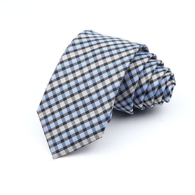 Men's 6cm Casual Ties Skinny Tie Fashion Polyester Plaid