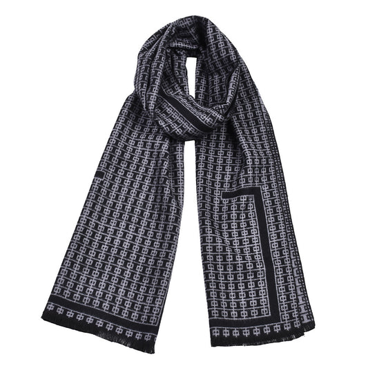 Double-sided Thick Warm Men's Knitted Scarf