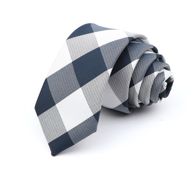 Men's 6cm Casual Ties Skinny Tie Fashion Polyester Plaid