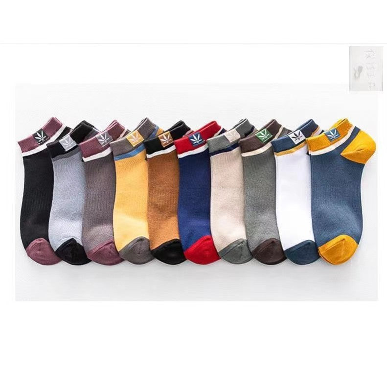 Short Color Matching Ankle Athletic Socks For Men (pack of 10)