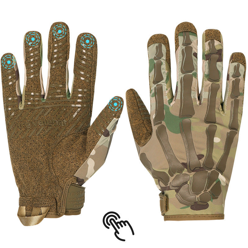 Men's Non-slip and Breathable Full Finger Touch Screen Tactical Gloves
