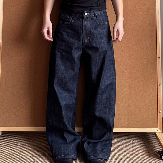Men's Loose Straight-leg Wide-leg A- Line Jeans