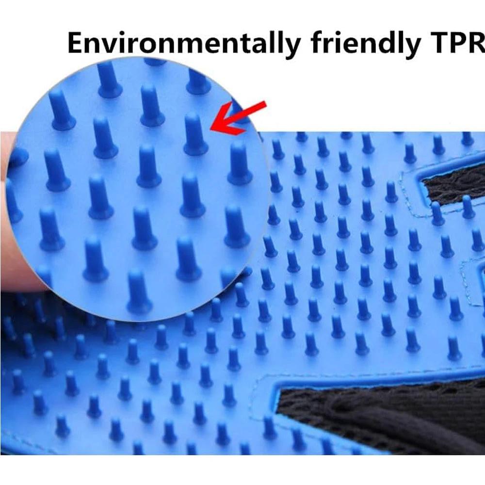 1 Pair Pet Grooming Cat Dog Rabbits Horse Gloves Pet Brush Glove Premium De-Shedding Glove by GJG Denim