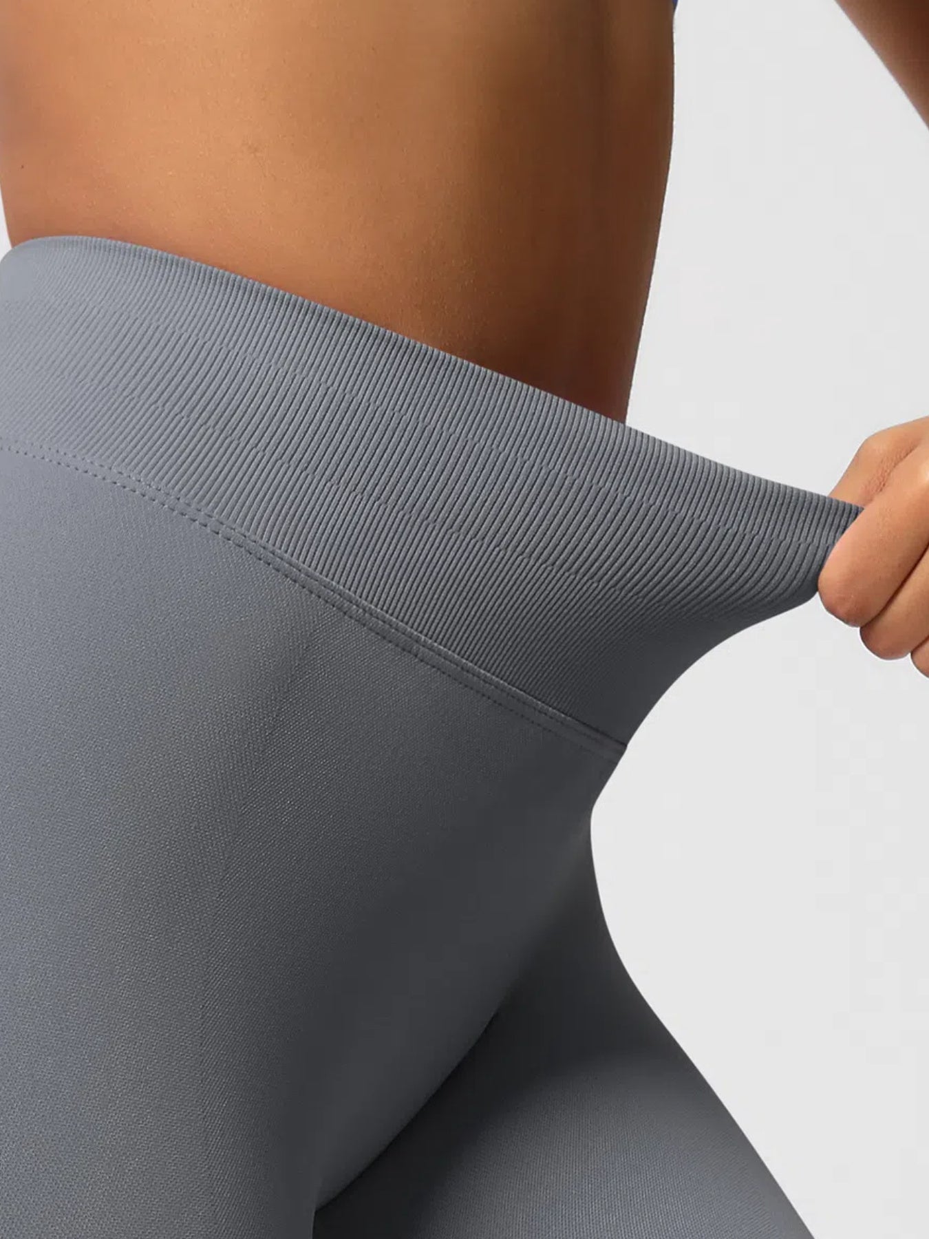 Sexy High Elastic Women's Solid Tights High Waist Workout Yoga Leggings, Scrunch Butt Lifting Elastic Pants, Tummy Control Butt Lifting Workout Yoga Athletic Pants