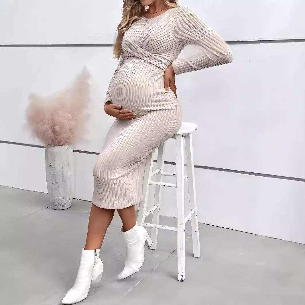 Long Sleeve Maternity Women Dress