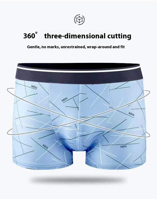 Men's Boxer Inner Antibacterial Underwear 4 Pack