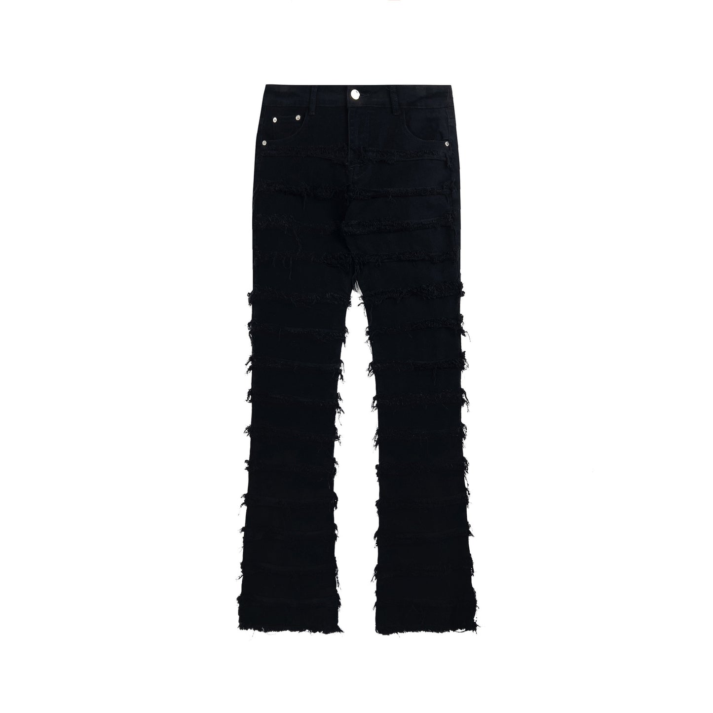 Men's Heavy Work Splicing Slim Fitting Denim Trousers