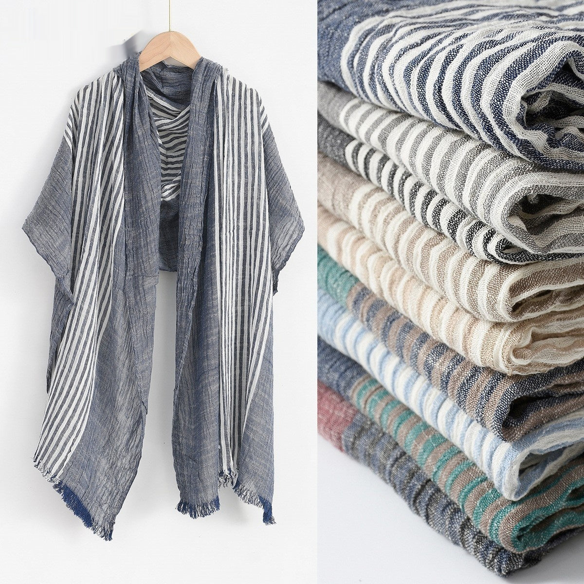 Men's Thin Striped Scarf