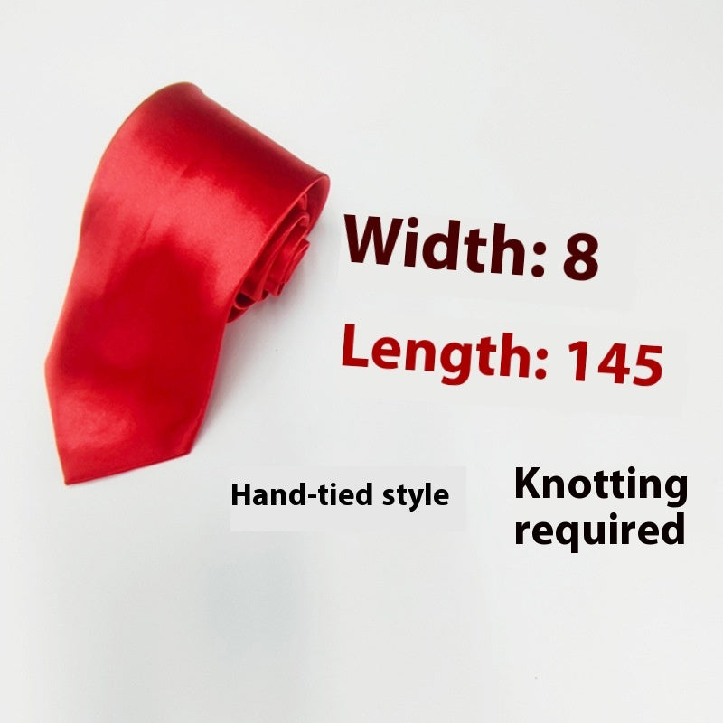 Men's 8cm Plain Suit Tie