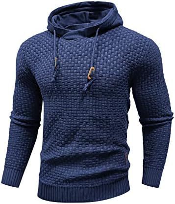 Men's Long Sleeve Solid Color Hooded Sweater