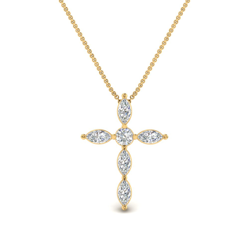1 Ct. Marquise Diamond Cross Pendant