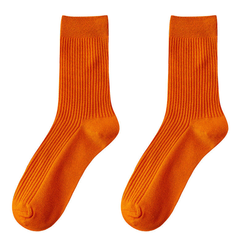 Men's Solid Color Sport Mid-calf Length Cotton Socks