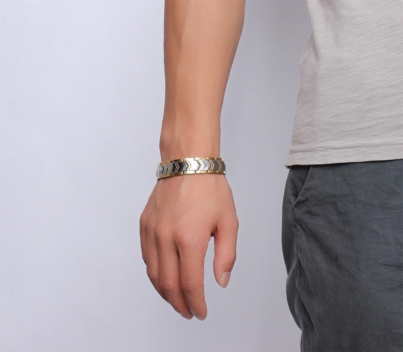 Men's Double Row Magnetic Bracelet