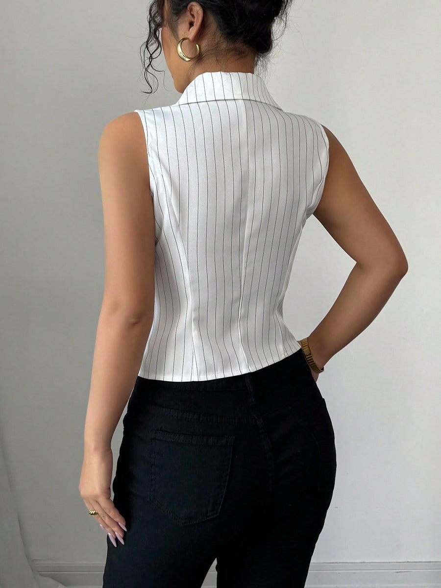Striped Sleeveless Shirt