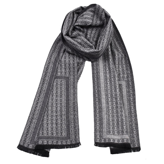 Double-sided Thick Warm Men's Knitted Scarf