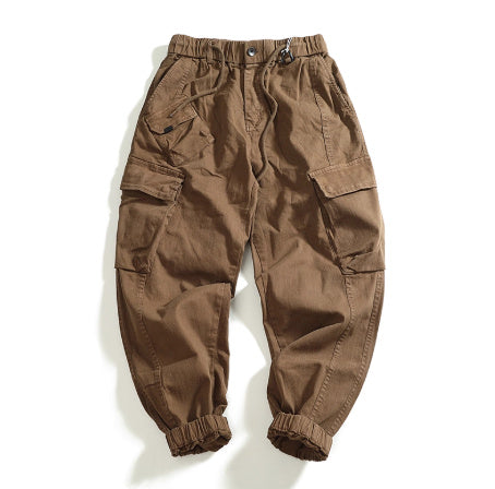 Men's Multi-pocket Stretch Worn Looking Washed-out Loose Cargo Pants
