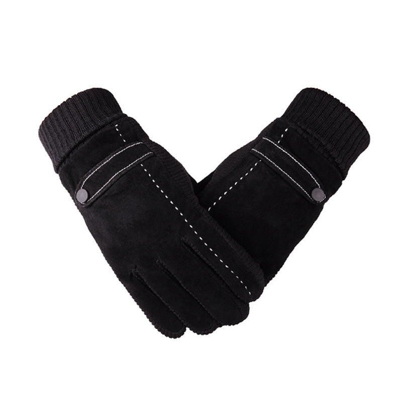 Velvet Touch Screen Windproof Gloves For Men