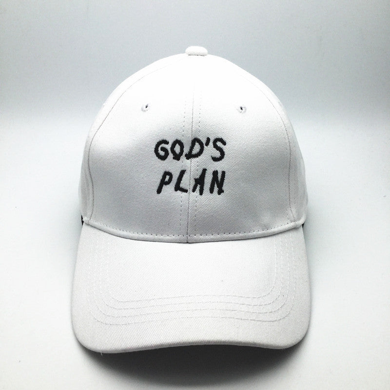 "God's Plan" Sunshade Letter Baseball Duckbill Cap