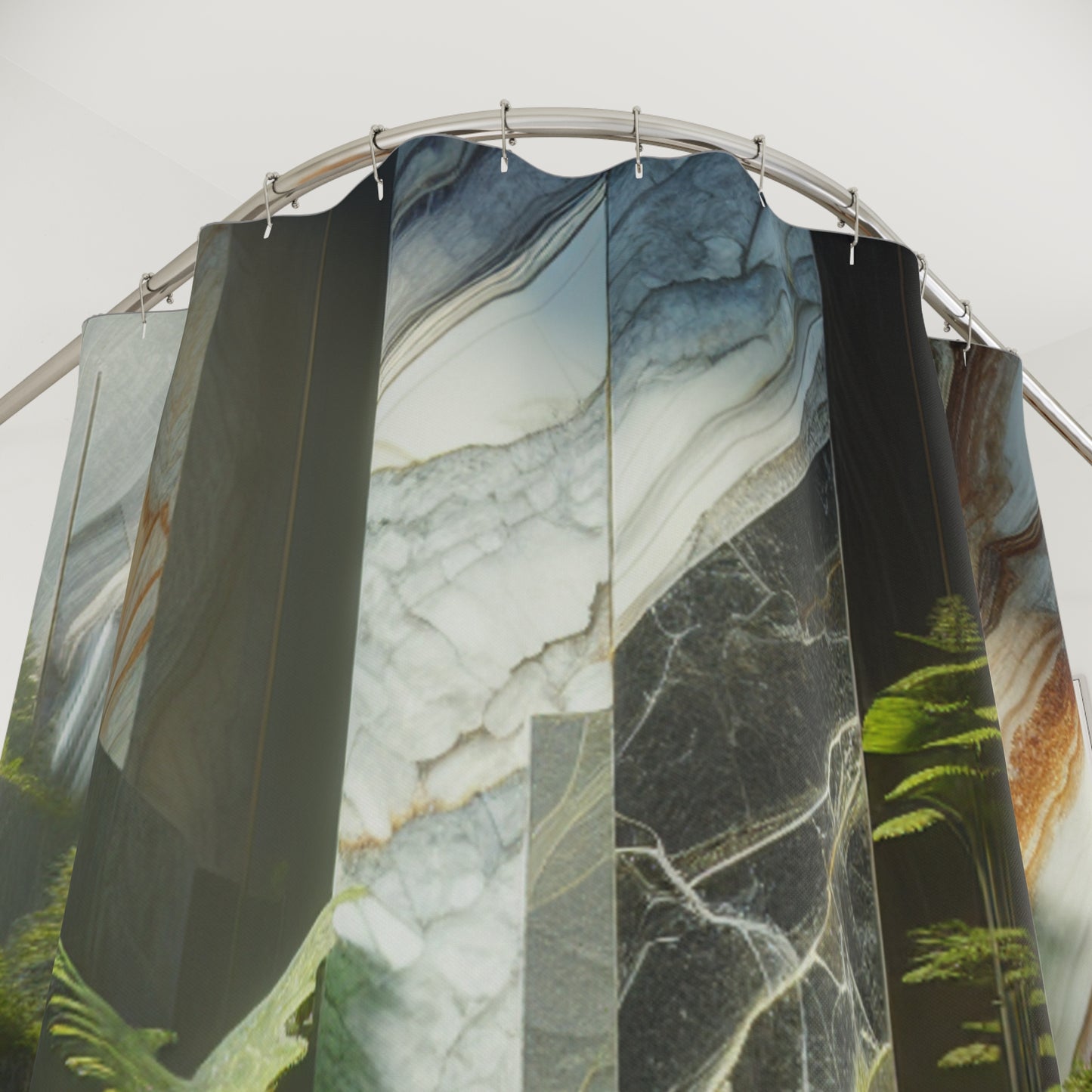 Nature-Inspired Shower Curtains, Elegant Bathroom Décor, Marble Design, Home Spa Vibe, Unique Gift for Holidays