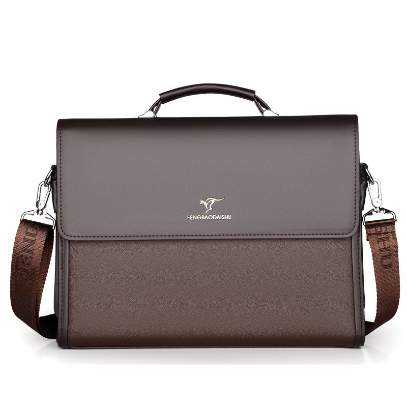 Men's Horizontal Leather Briefcase