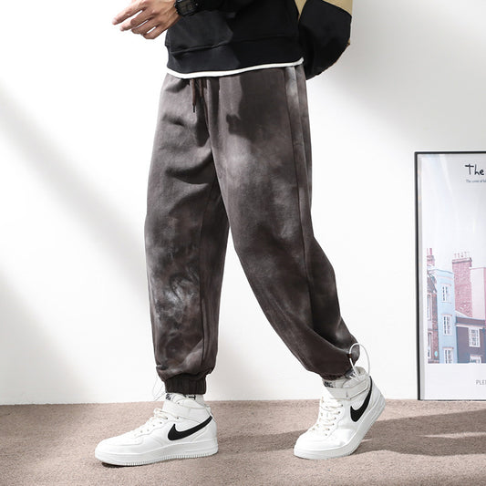 Men's Elastic Waist Drawstring Ankle-tied Sweatpants