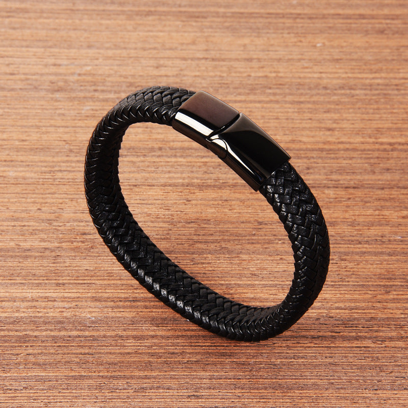 Classic Men's Faux Leather Bracelet