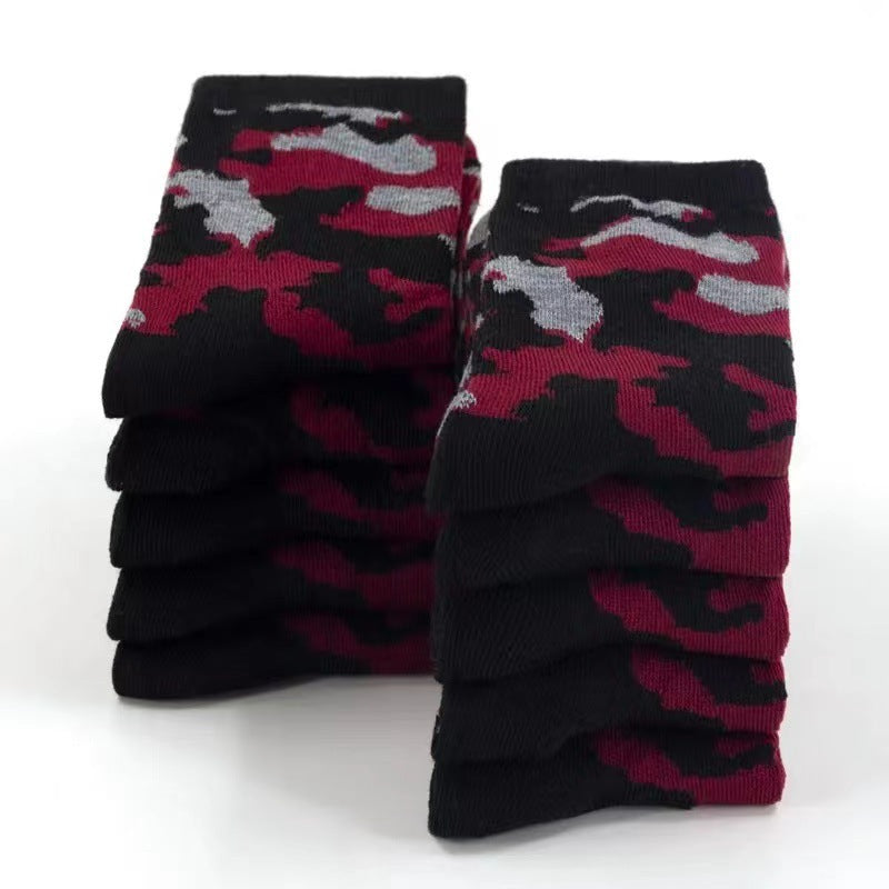 Men's Camoflauge Polyester Cotton Tube Socks