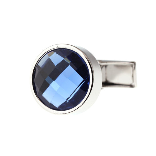 Men's Exquisite Blue Crystal Cufflinks